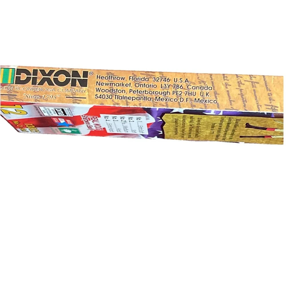 Vintage Box‎ Of  Dixon Ticonderoga 13882 No. 2 Soft Pencils 11 Of 12 In Box